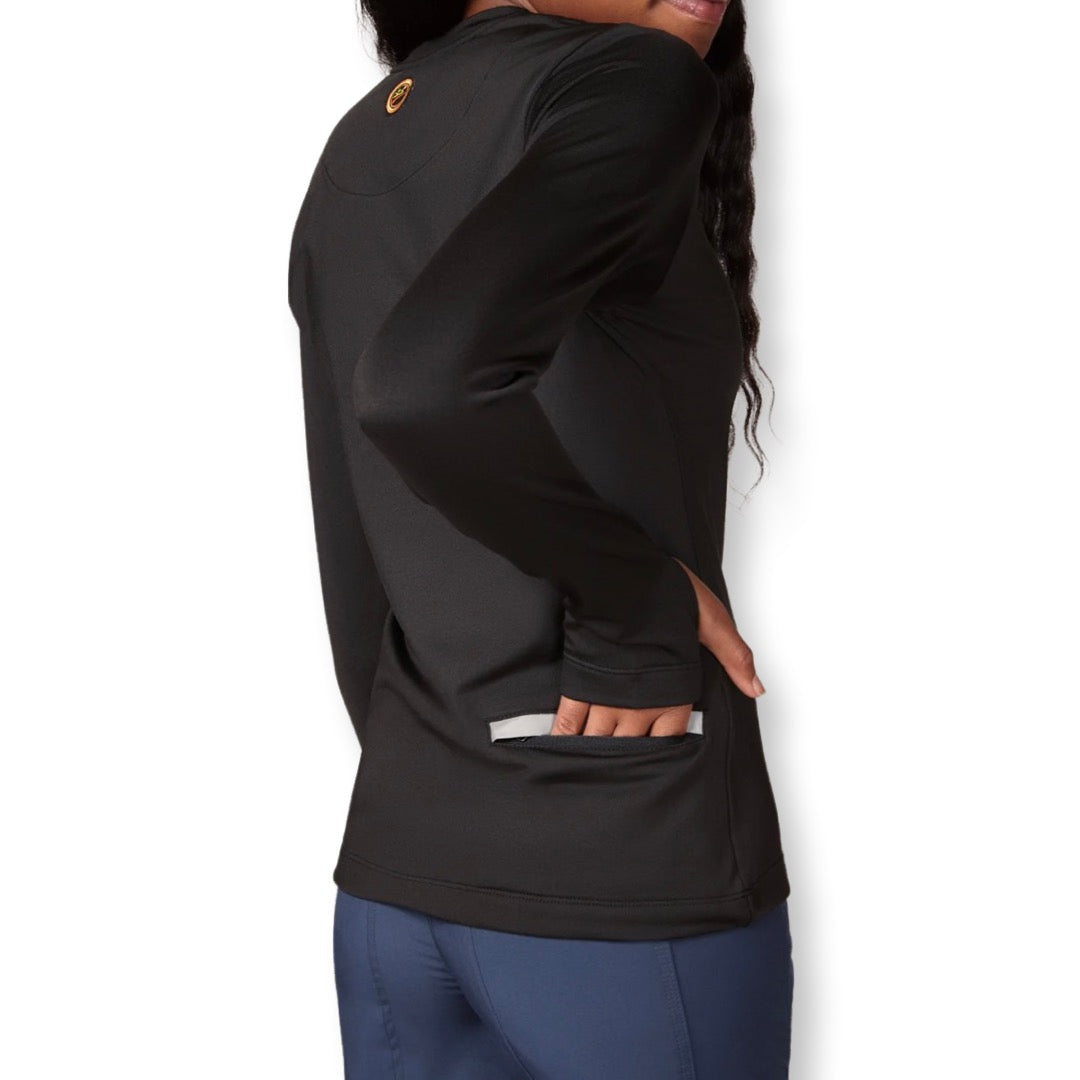 Arcadia Micro Fleece Lined Half Zip - Black