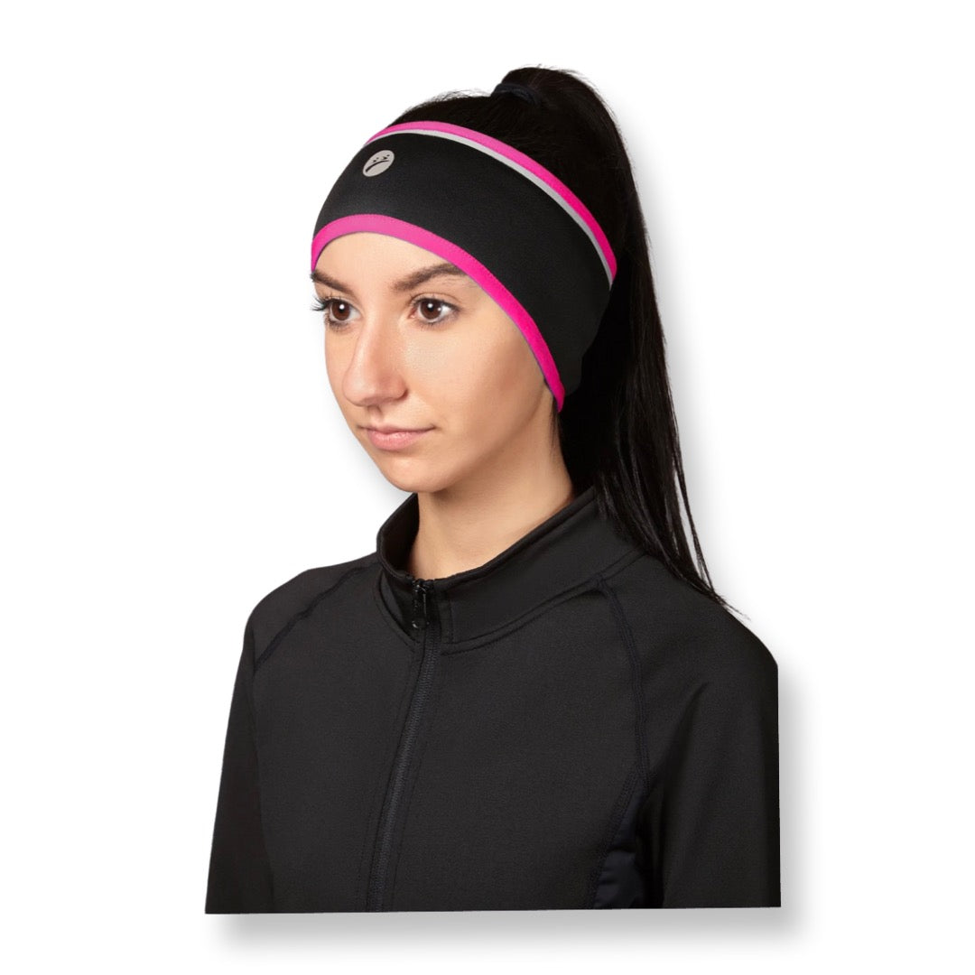 Berkshire Headband - Black/Fuchsia